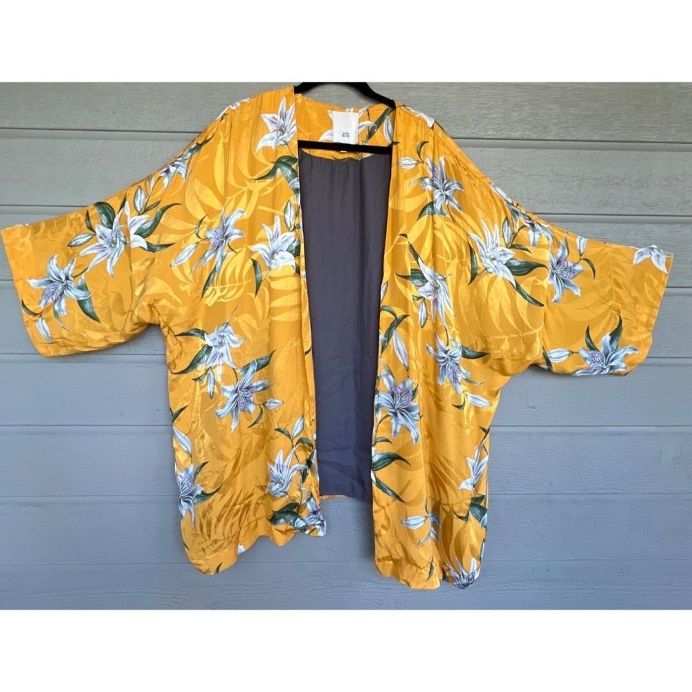 River Island Plus Size 18/20 Boho Artsy Kimono Jacket Open Front Anthropologie